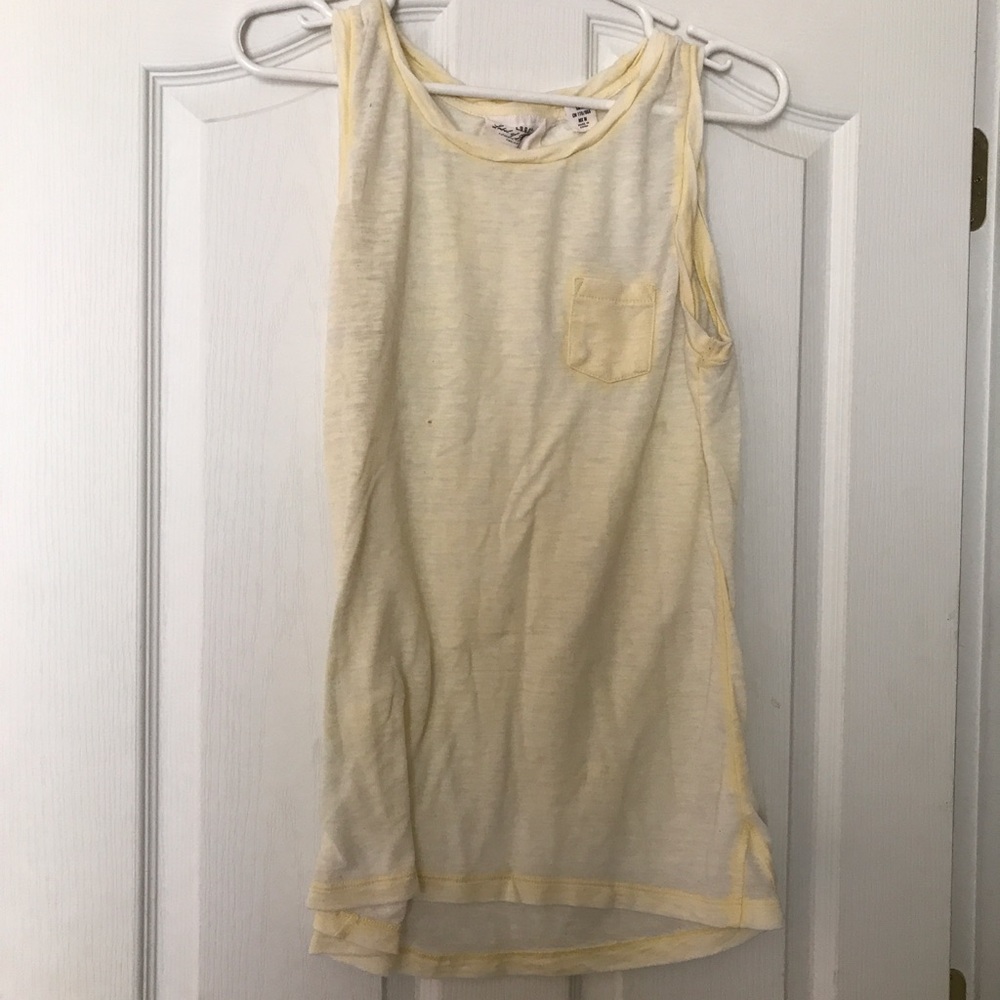 sporty canary yellow tank top